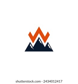 initials W and mountain logo