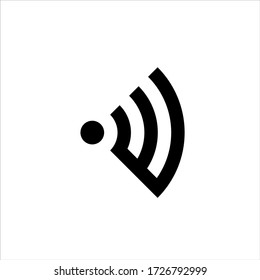 initials W with wifi or connection form	