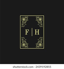 Initials Wedding Logo, Wedding Monogram, Luxury Wedding Logo	
