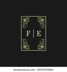 Initials Wedding Logo, Wedding Monogram, Luxury Wedding Logo	
