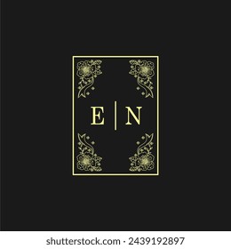 Initialen Hochzeit Logo, Hochzeit Monogramm, Luxus Hochzeit Logo	

