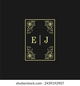 Initials Wedding Logo, Wedding Monogram, Luxury Wedding Logo	
