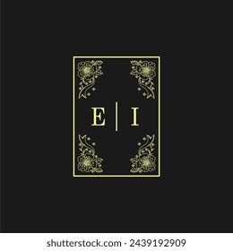 Initials Wedding Logo, Wedding Monogram, Luxury Wedding Logo	
