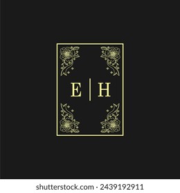 Initials Wedding Logo, Wedding Monogram, Luxury Wedding Logo	
