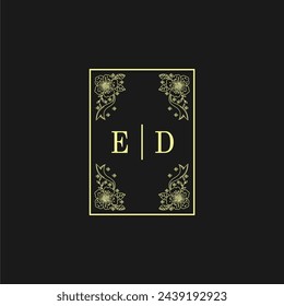 Logo de la boda, Monograma de la boda, Logo de la boda de lujo	
