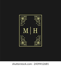 Initials Wedding Logo, Wedding Monogram, Luxury Wedding Logo	
