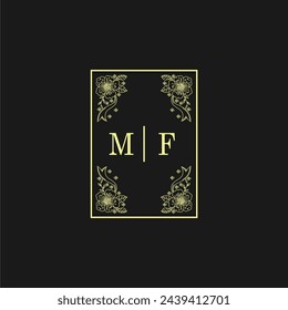 Logo de la boda, Monograma de la boda, Logo de la boda de lujo	
