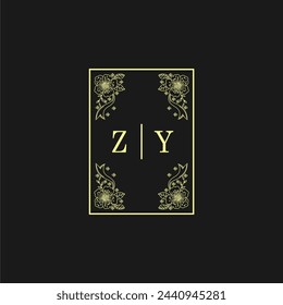 Logo de la boda, Monograma de la boda, Logo de la boda de lujo	