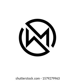 Initials WM letter vector logo. combined with a circular design modern and clean design.