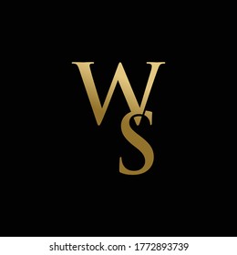 initials WS minimalist vector creative logo