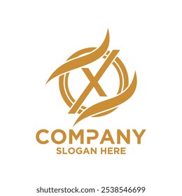 Initials X logo design. Initial Letter Logo.
