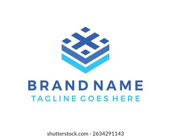 Initialen X-Logo, Hightech-Symbol einzeln auf transparentem Hintergrund	