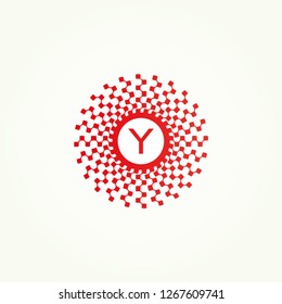 initials Y , Connection icon templates , vector logo technology for business corporate , element illustration