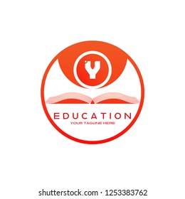 initials Y letter ,Education logo, creative vector logo design,education icon,emblem shapes,illustration element