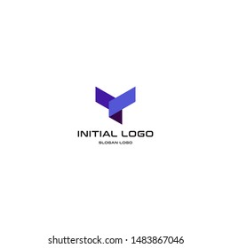 initials Y logo design template, vector