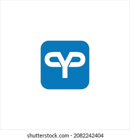 initials y p logo vector template