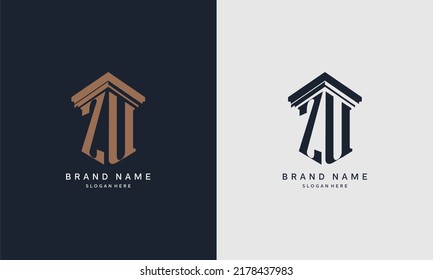 initials YO logo with pillar element. Best for law firm company, legal, lawyer vector monogram design.