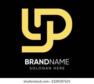 Initials YP letter logo design vector template
