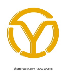 Initials YS Logo Yellowstone Vector