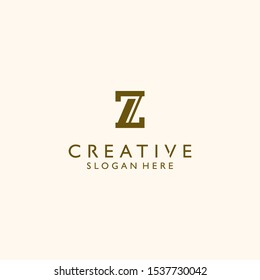 Initials Z Logo Creative Template Sign Vector