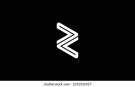  Iniciales diseño del logotipo Z ZZ. Logo De La Carta Inicial. 