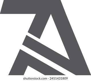 Initials ZA letter logo design vector template. Initials 7A logo and ZA icon letter AZ logo Creative elegant monogram