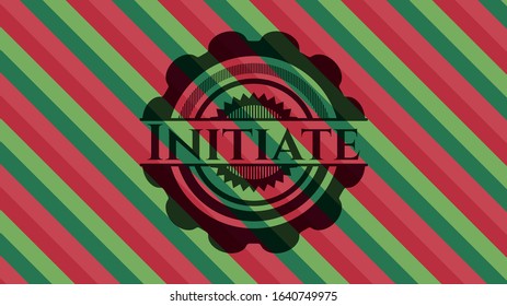 Initiate christmas emblem. Vector Illustration. Detailed.