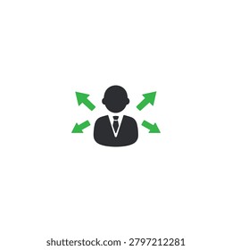 Initiate icon flat vector logo design