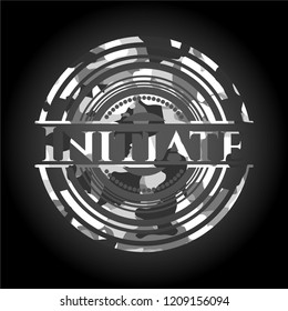 Initiate on grey camo pattern