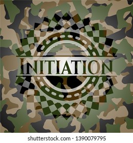 Initiation on camouflage pattern. Vector Illustration. Detailed.