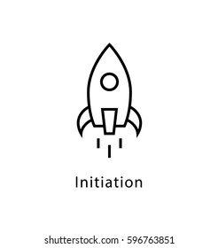 Initiation Vector Line Icon