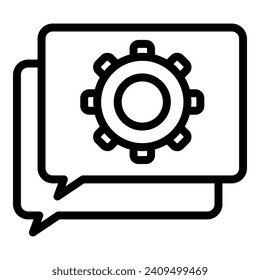 Initiative chat thinking icon outline vector. Critical think. Mind business