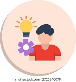 Icono de estilo de círculo plano de iniciativa