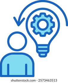 Initiative Icon Blue Vector Illustration