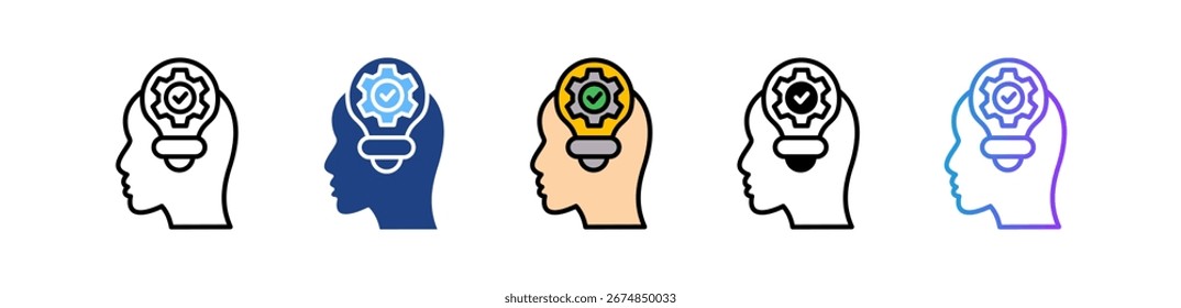 Ilustração de Vários Vetores do Ícone de Iniciativa