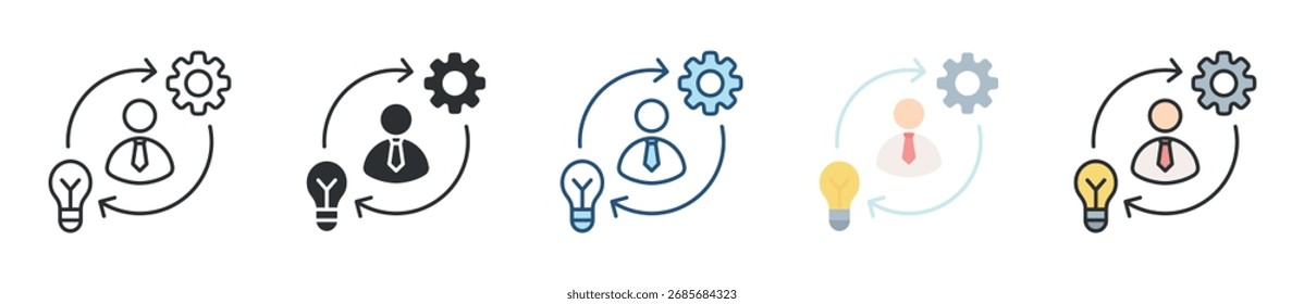 Ícone de Iniciativa Definir Coleção de Vários Estilos