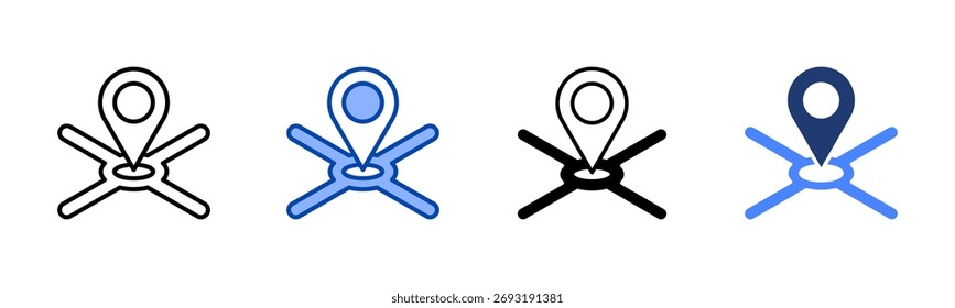 Initiative icon set multiple style collection