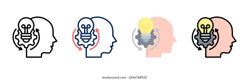 Ícone de iniciativa definir coleção de vários estilos