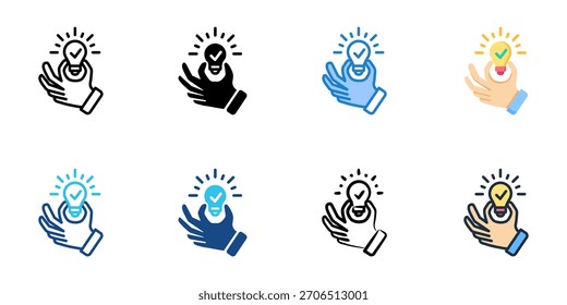 Initiative icon set multiple style collection vector illustration 
