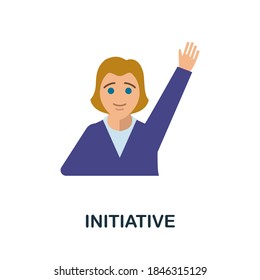 Symbol für Initiative. Einfaches Element aus der Sammlung von kritischem Denken. Kreatives Initiativsymbol für Webdesign, Vorlagen, Infografiken und mehr