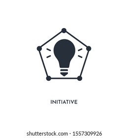 initiative icon. simple element illustration. isolated trendy filled initiative icon on white background. can be used for web, mobile, ui.