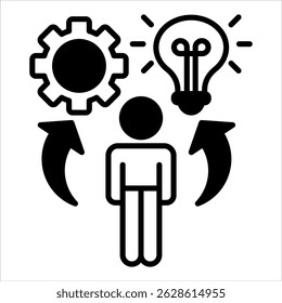 Initiative Icon. Simple Vector Black Illustration