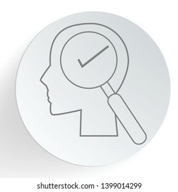 initiative icon vector on white background, brain process icon, abstract vector illustration of find solution icon concept