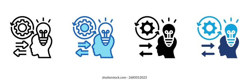 Initiative Idea icon Multi Style Vector Illustration