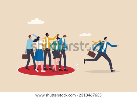 Initiative or unique attitude for leadership, courage or determination to get out of safe zone, limitation or entrepreneurship concept, courage businessman jump out of comfort zone to new chance.