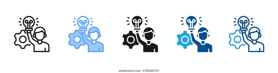 Initiative web icon with multiple style collection