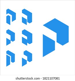 Initil letter p, logo, vector, template