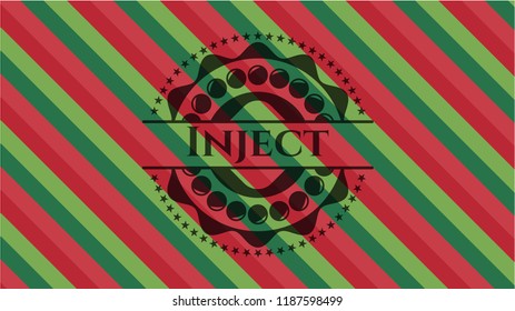 Inject christmas colors style emblem.