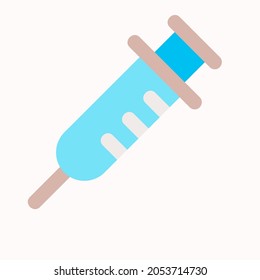 Ikone, Vektorgrafik in flachem Stil über Medizin einspritzen, für Website-Mobile-App-Präsentation verwenden