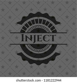 Inject realistic black emblem